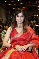 Amritha Aiyer Red Saree Photos